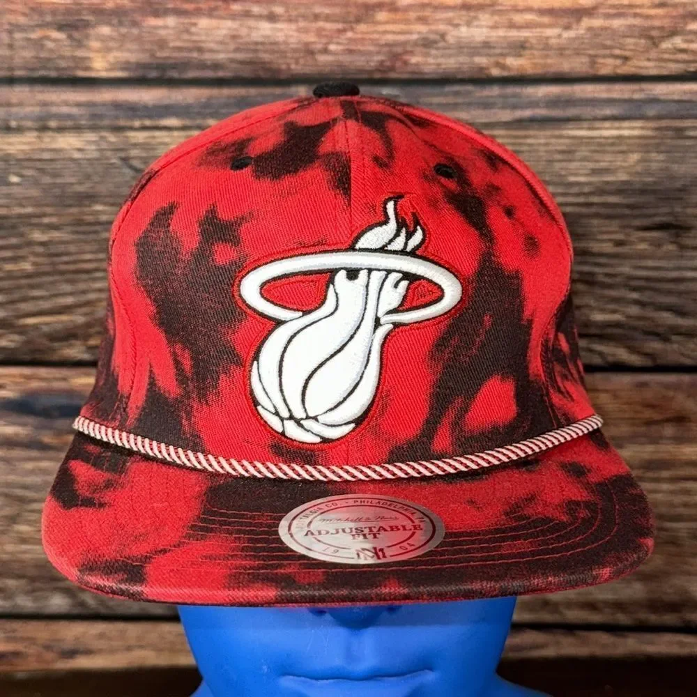 Mitchell & Ness Rare Miami Heat Acid Red SnapBack cap